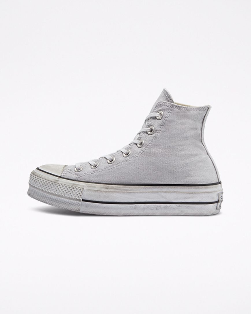 Pantofi Platforma Barbati Converse Chuck Taylor All Star Lift Smoked Panza Inalti Gri | RO VHFWD501